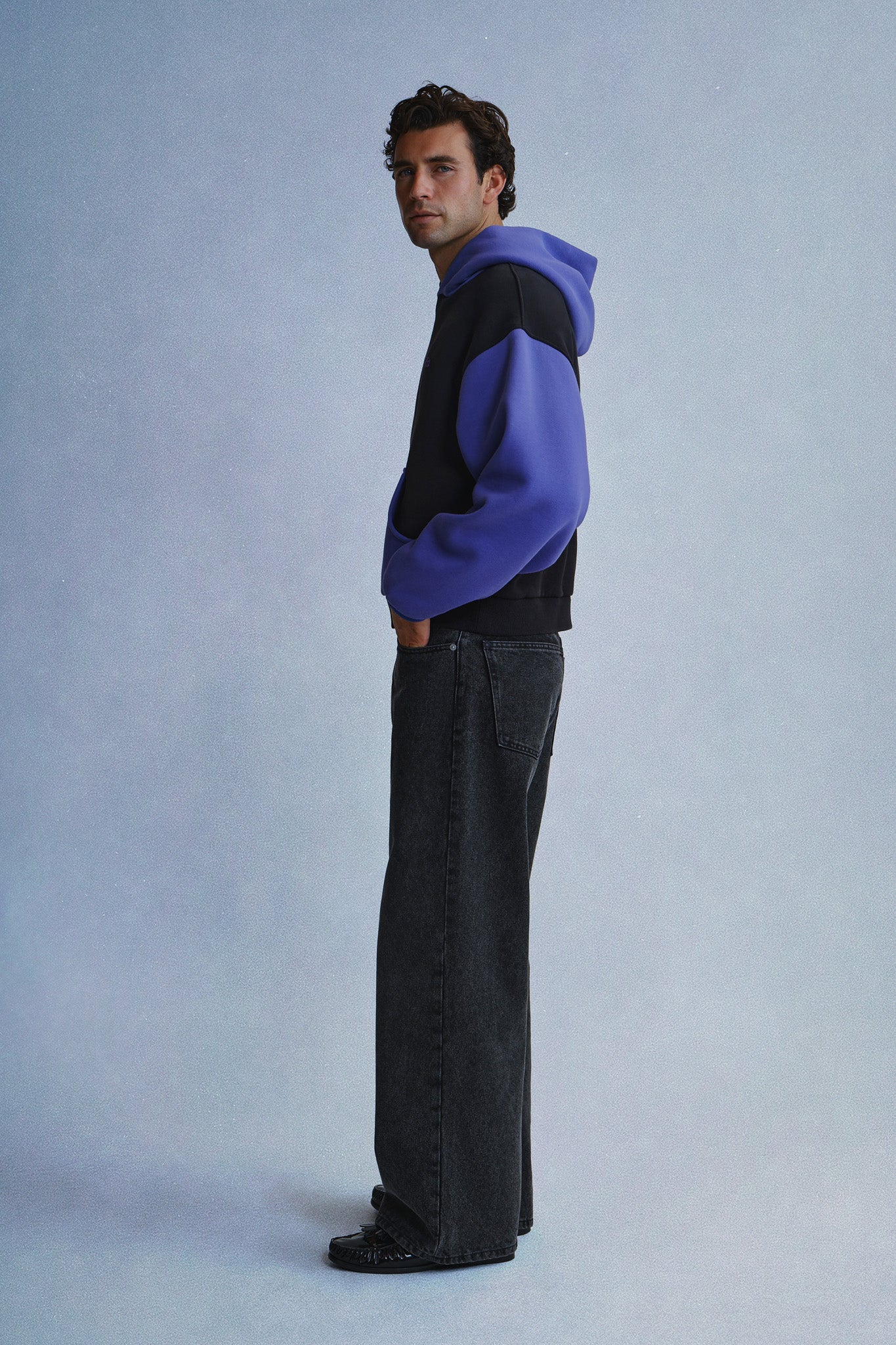 color block hoodie