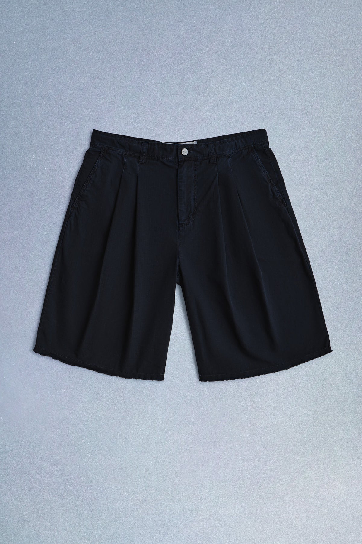 pleated chino shorts