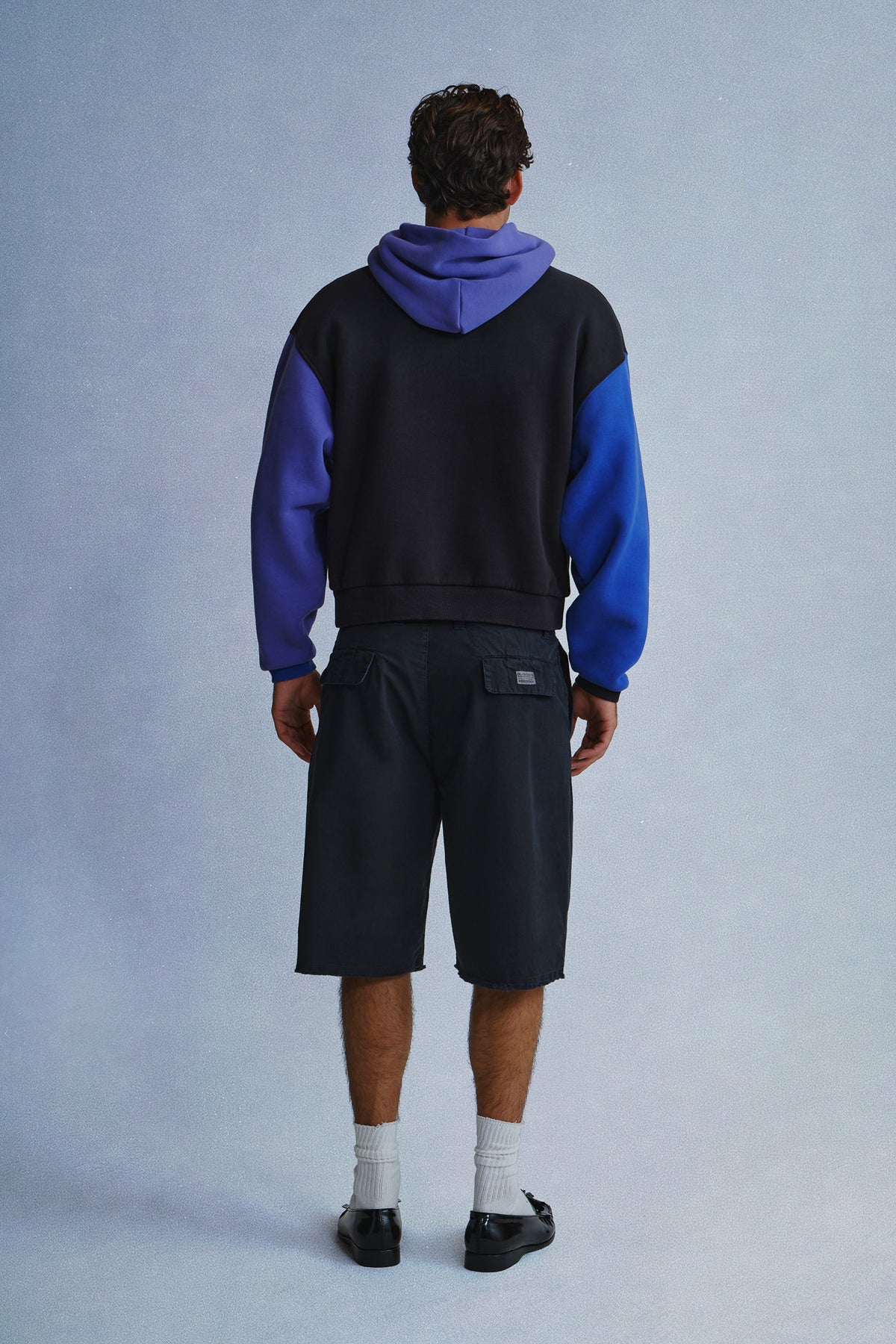pleated chino shorts