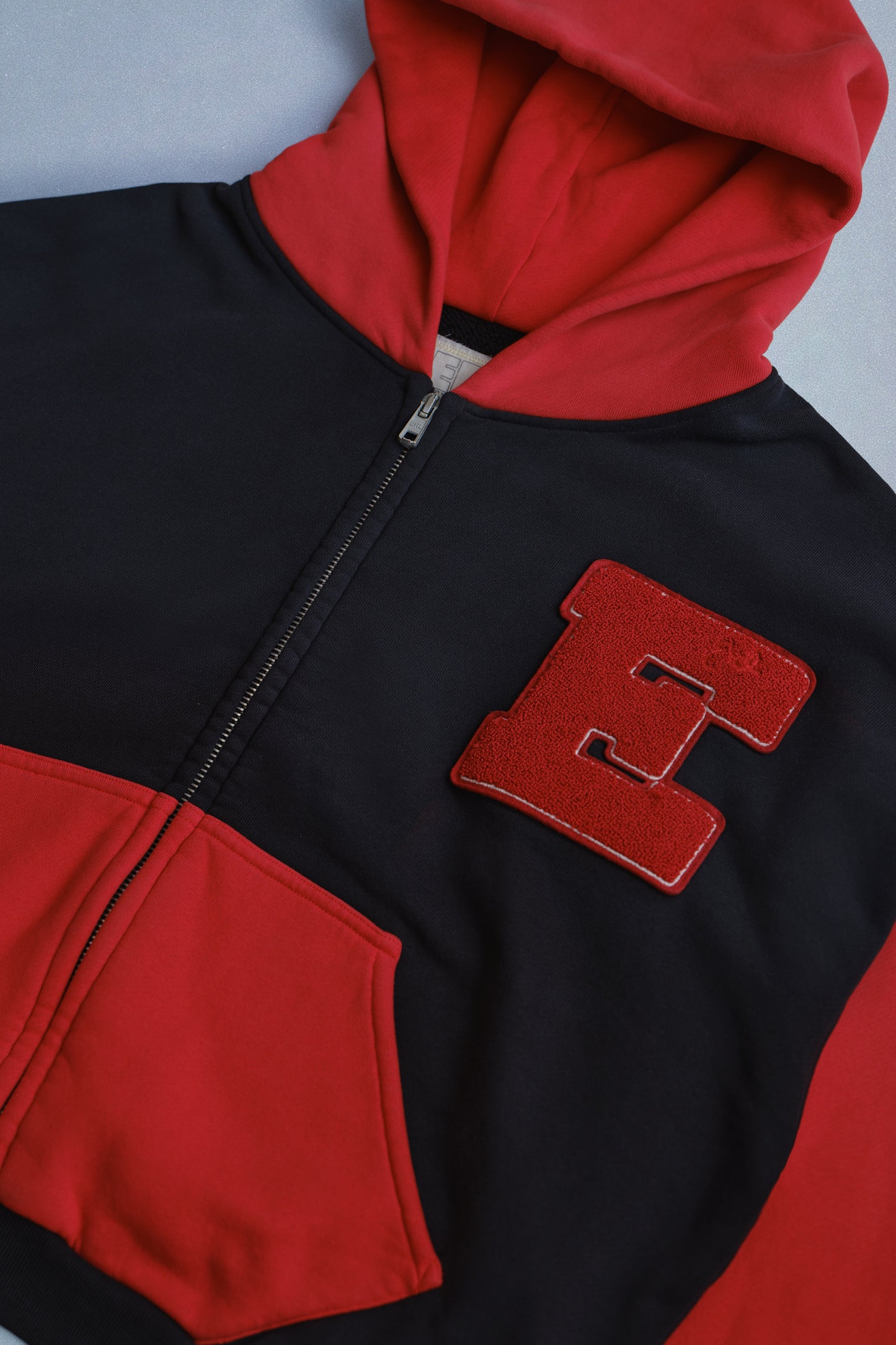 varsity zip up hoodie