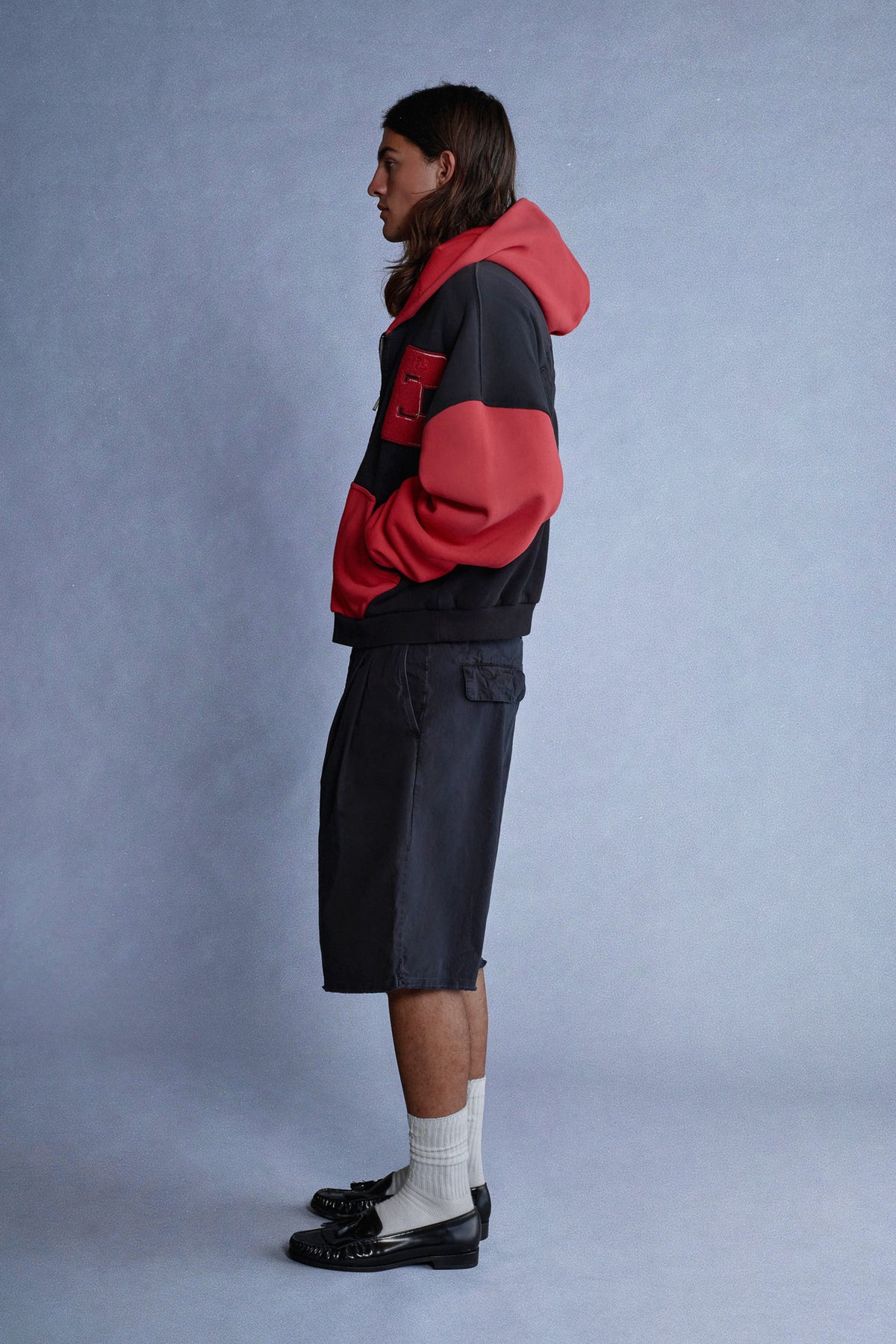 varsity zip up hoodie