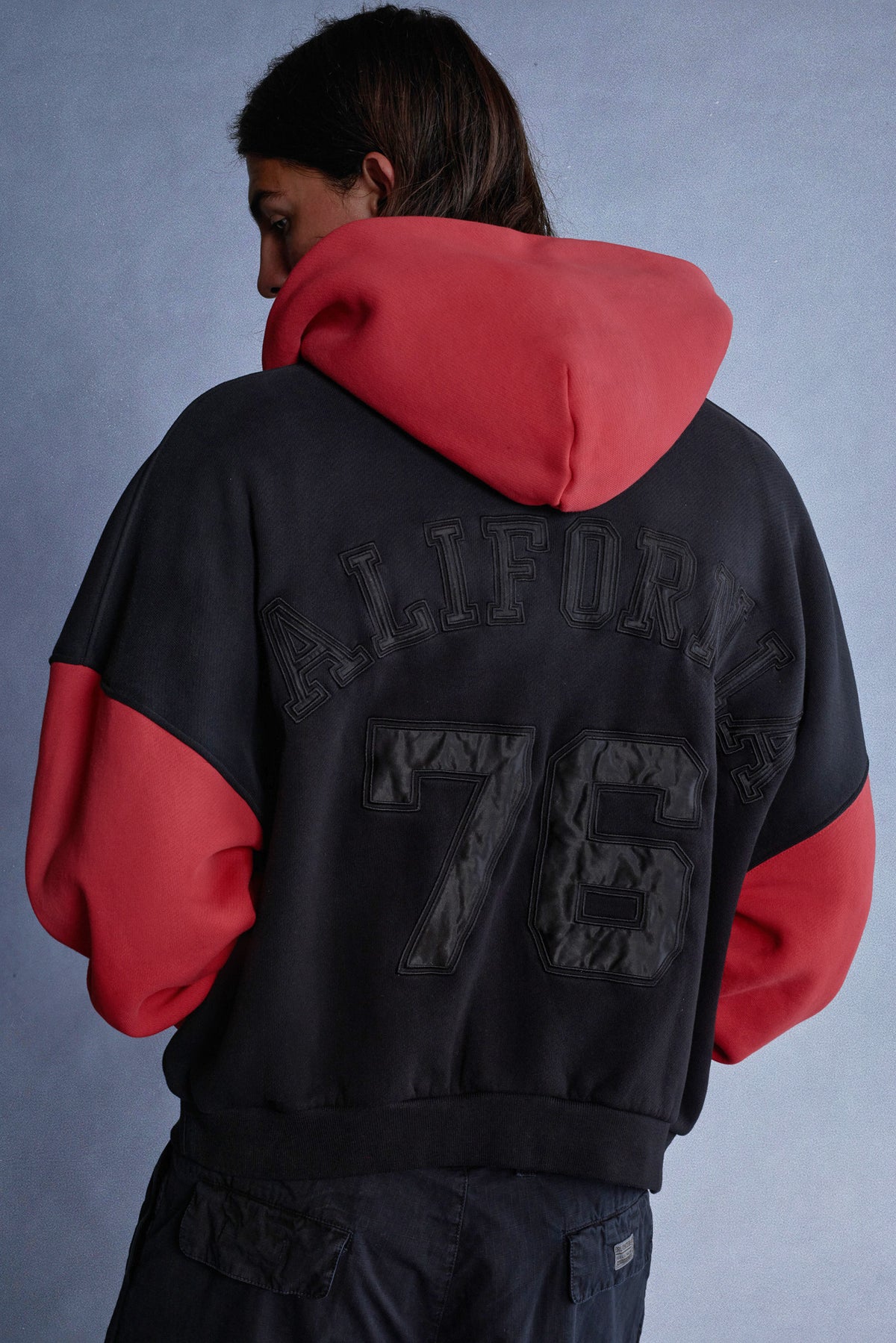 varsity zip up hoodie
