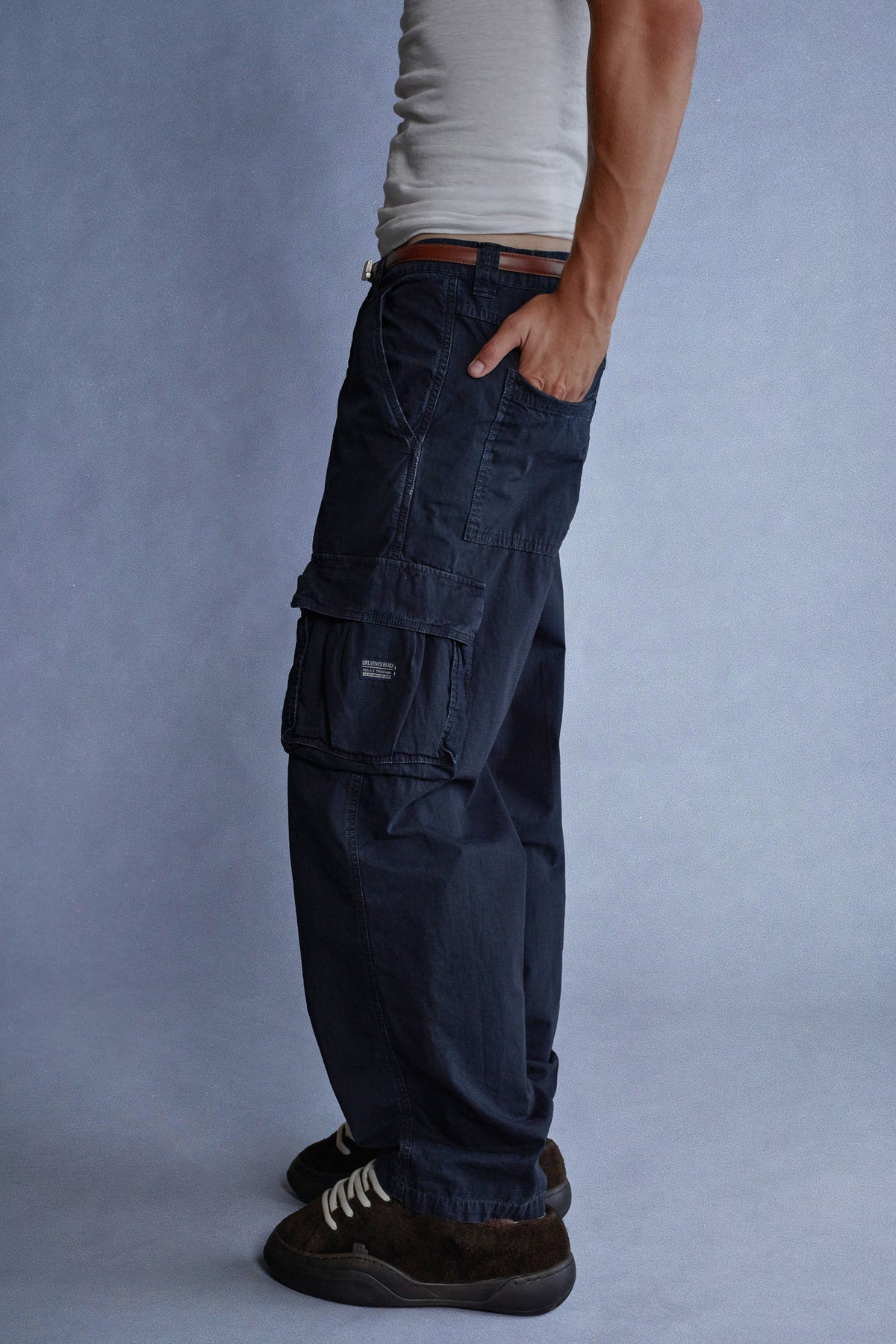 black ripstop cargo pants