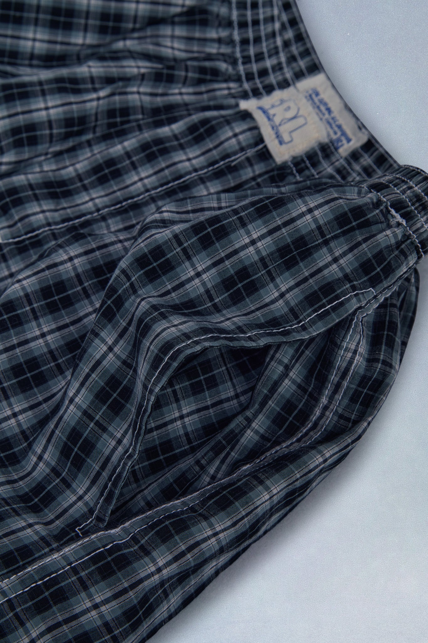black plaid boxers