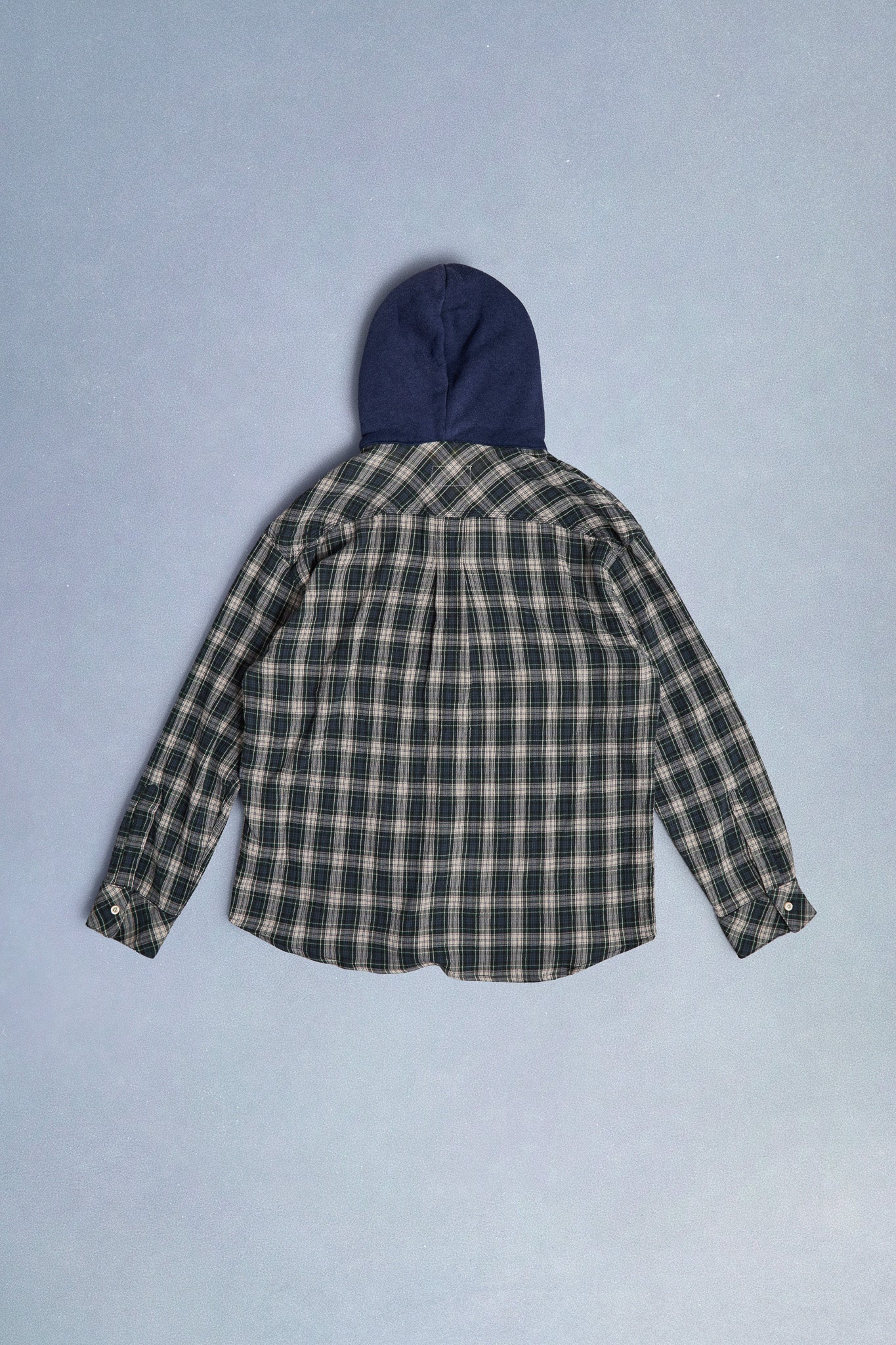 hooded plaid shirt
