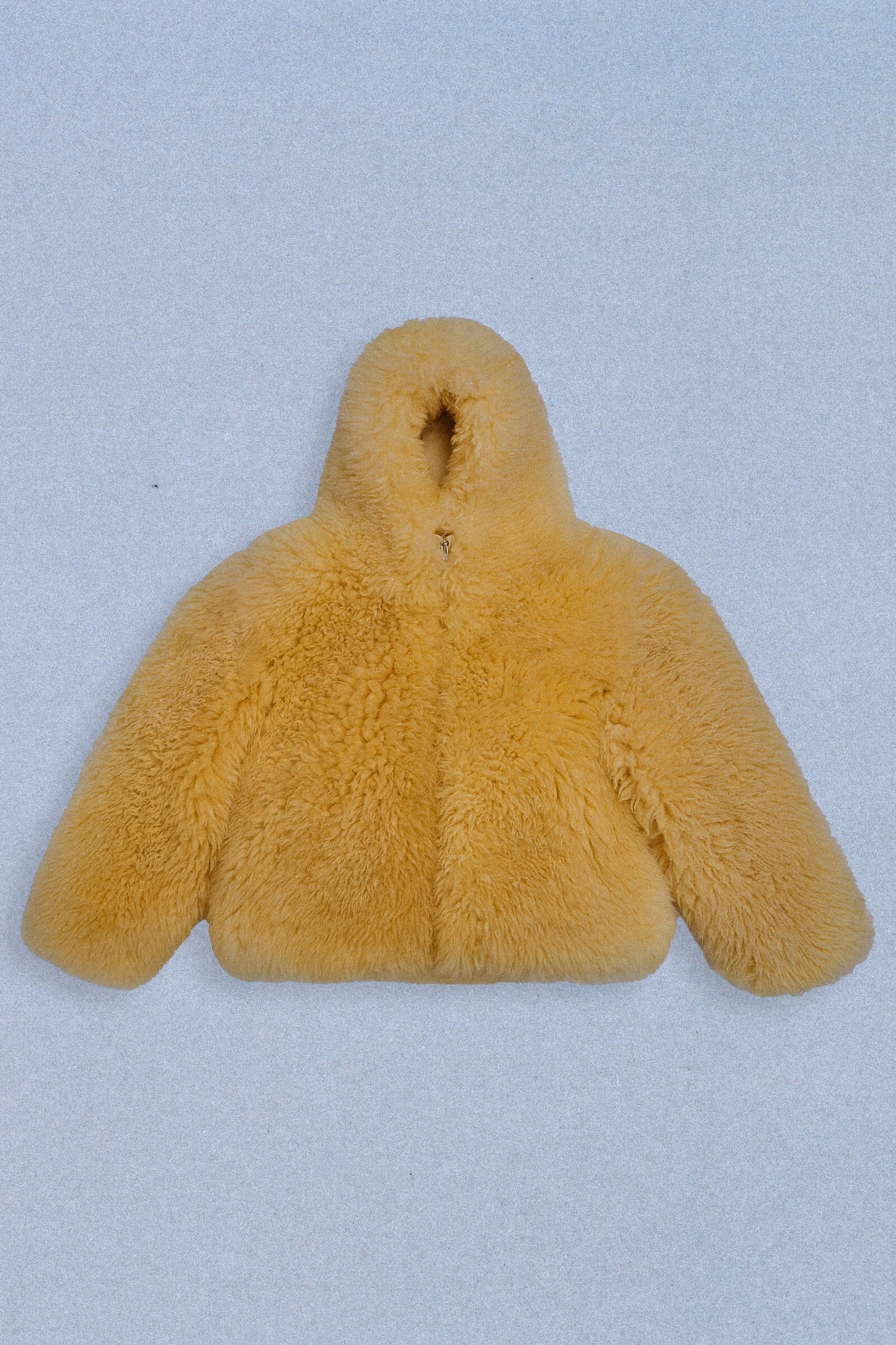 CALIFORNIA SHEARLING HOODED COAT